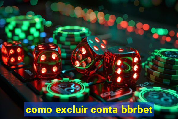 como excluir conta bbrbet